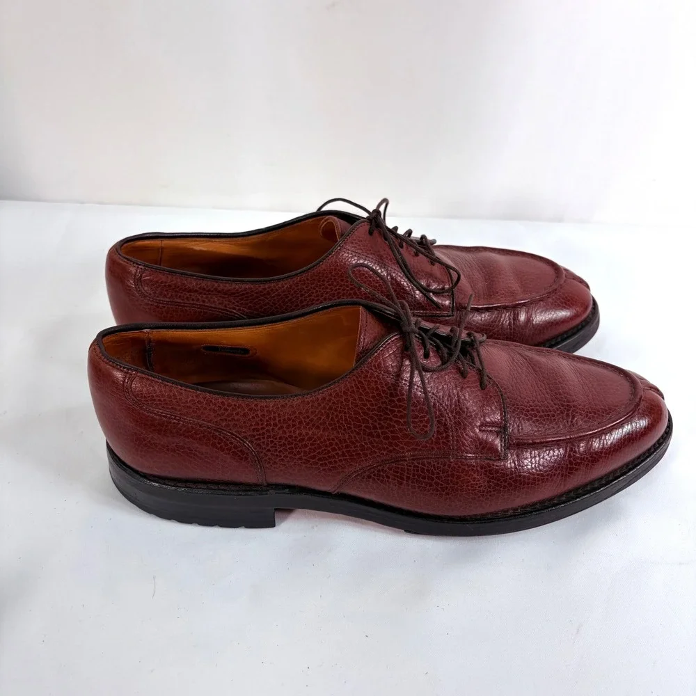 Allen Edmonds Canton Oxford Shoes  Pebble Leather Split Toe 11.5 D Vibram Sole